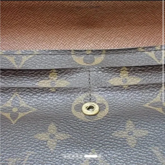 Authentic Louis Vuitton Monogram Sarah Wallet Brown Canvas Long Snap - Picture 8 of 11